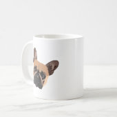 Abstrakte französische Bulldog-Kaffee-Tasse Kaffeetasse (Vorderseite Links)