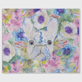Abstrakte französische Bulldogfarbenfarbe Geschenkpapier (Flach)