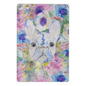 Abstrakte französische Bulldogfarbenfarbe Mini Klemmbrett (Rückseite)