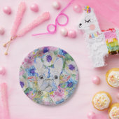 Abstrakte französische Bulldogfarbenfarbe Pappteller (Party)