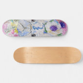 Abstrakte französische Bulldogfarbenfarbe Skateboard (Horizontal)