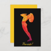 Abstrakte Frau beim Yoga-Training| Anpassbar Dankeskarte (Vorne/Hinten)