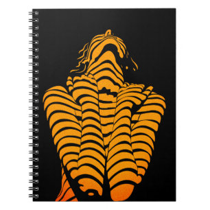 Abstrakte Frau Expressive Moderne Silhouette Notizblock