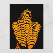 Abstrakte Frau Expressive Moderne Silhouette Postkarte (Vorderseite)