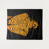 Abstrakte Frau Expressive Moderne Silhouette Wandteppich (Vorderseite (Horizontal))