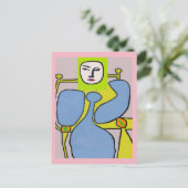 Abstrakte Frau, Gesicht Postkarte (Stehend Vorderseite)