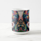 Abstrakte Frau in Sonnenbrille Kunst Kaffeetasse (Mittel)