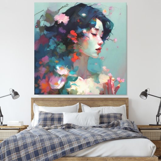 Abstrakte Frau Leinwanddruck (Insitu (Schlafzimmer))