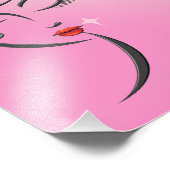 Abstrakte Frau mit farbenfroher Fliegenwelt Kunst Fotodruck (Ecke)