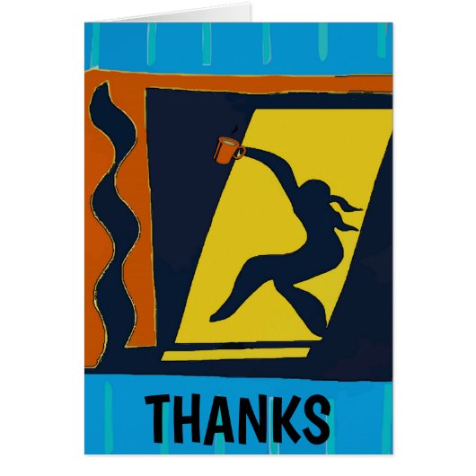 Abstrakte Frau mit Kaffee (Vorne)