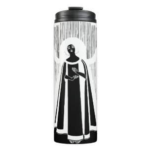 Abstrakte Frau Zeichnung Kunst Vintage Minimalisti Thermosbecher