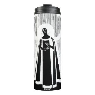 Abstrakte Frau Zeichnung Kunst Vintage Minimalisti Thermosbecher