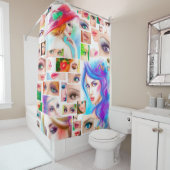Abstrakte Frauen Duschvorhang (Beispiel)