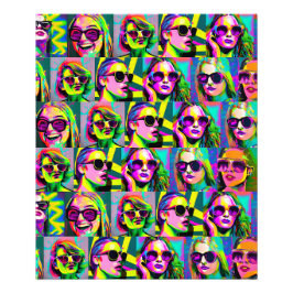 Abstrakte Frauen in Sonnenbrille Digitale Kunst Fotodruck