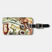 Abstrakte Frauen konfrontieren Gepäckanhänger (Vorderseite horizontal)