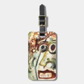 Abstrakte Frauen konfrontieren Gepäckanhänger (Vorderseite vertikal)