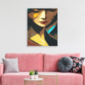 Abstrakte Frauen Malerei Leinwanddruck (Insitu (Wohnzimmer))