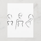 Abstrakte Frauen mit schönen Halsketten Postkarte (Vorderseite)