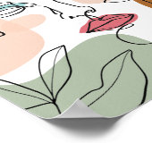 Abstrakte Frauen sehen sich modernen Kunstdrucken  Poster (Ecke)