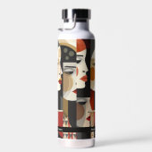 Abstrakte Frauen stehen künstlerischen Illustratio Trinkflasche (Rechts)