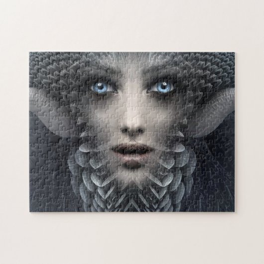 Abstrakte Frauengesicht - Kunst - Kunst Puzzle (Horizontal)