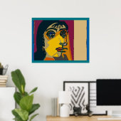 Abstrakte Frauengesicht Poster (Heimbüro)