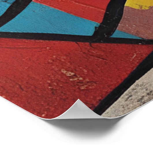 Abstrakte Frauengesicht Poster (Ecke)