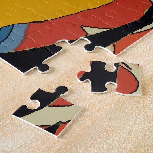 Abstrakte Frauengesicht Puzzle (Seite)