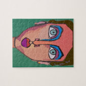 Abstrakte Frauengesicht Puzzle (Horizontal)