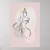 Abstrakte Frauenkunst, Eine-Linie-Skizze Poster (Vorne)