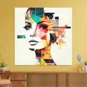 Abstrakte Frauenkunst Leinwanddruck (Insitu (Wohnzimmer))