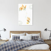 Abstrakte Frauenkunst mit orangefarbenen Blume Leinwanddruck (Insitu (Schlafzimmer))