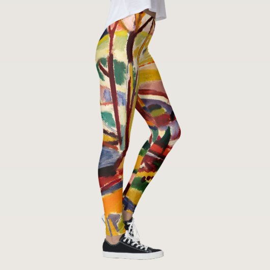 Abstrakte Frauenmalerei Leggings (Rechts)