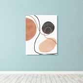 Abstrakte Freeform-Formen - braun und schwarz Leinwanddruck (Insitu (Holzboden))