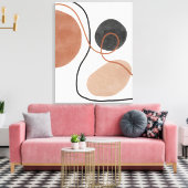 Abstrakte Freeform-Formen - braun und schwarz Leinwanddruck (Insitu (Wohnzimmer))