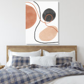 Abstrakte Freeform-Formen - braun und schwarz Leinwanddruck (Insitu (Schlafzimmer))