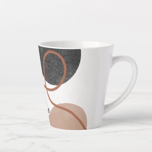 Abstrakte Freeform-Formen - braun und schwarz Milchtasse (Rechts)