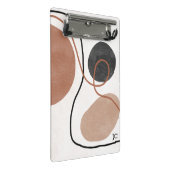 Abstrakte Freeform-Formen - braun und schwarz Mini Klemmbrett (Schrägansicht)