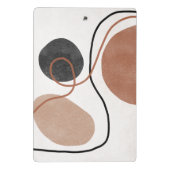 Abstrakte Freeform-Formen - braun und schwarz Mini Klemmbrett (Rückseite)