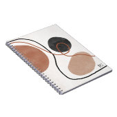 Abstrakte Freeform-Formen - braun und schwarz Notizblock (Rechte Seite)