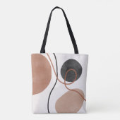 Abstrakte Freeform-Formen - braun und schwarz Tasche (Rückseite)