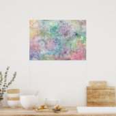 abstrakte freie Hand zeichnend aus Aquarellfarben Poster (Küche)