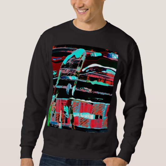 Abstrakte Freiheit – Benutzerdefinierter Basic-Swe Sweatshirt (Vorderseite)
