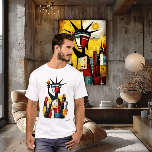 Abstrakte Freiheitsstatue | Moderner Expressionism T-Shirt