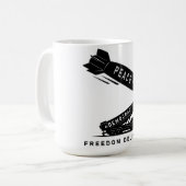 Abstrakte Friedensfreiheit Minimalistische Kunstli Kaffeetasse (Vorderseite Links)