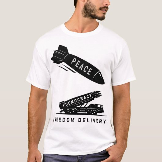 Abstrakte Friedensfreiheit Minimalistische Kunstli T-Shirt (Vorderseite)