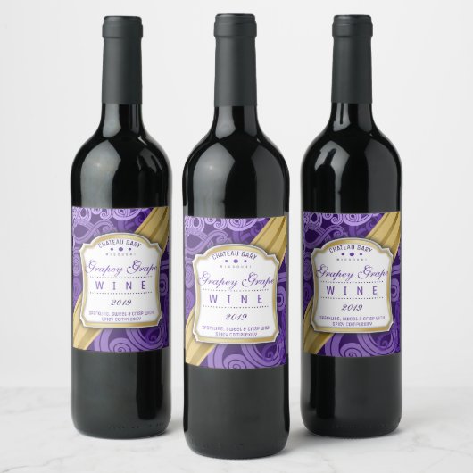 Abstrakte Fruchtzuckeressig mit eigener Farbe Weinetikett (Flaschen)