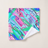 Abstrakte Frühjahrslandschaft Badhandtuch Set (Waschlappen)