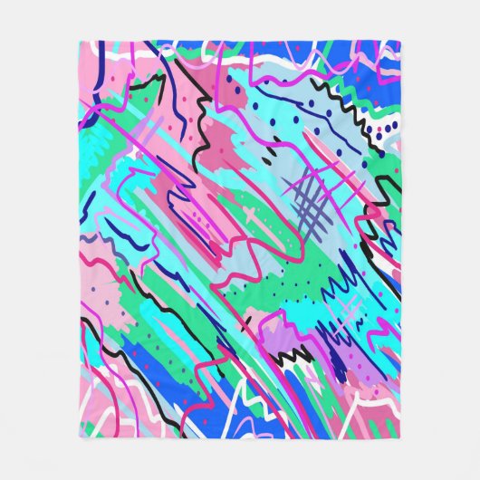 Abstrakte Frühjahrslandschaft Fleecedecke (Vorderseite)