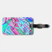 Abstrakte Frühjahrslandschaft Gepäckanhänger (Rückseite horizontal)